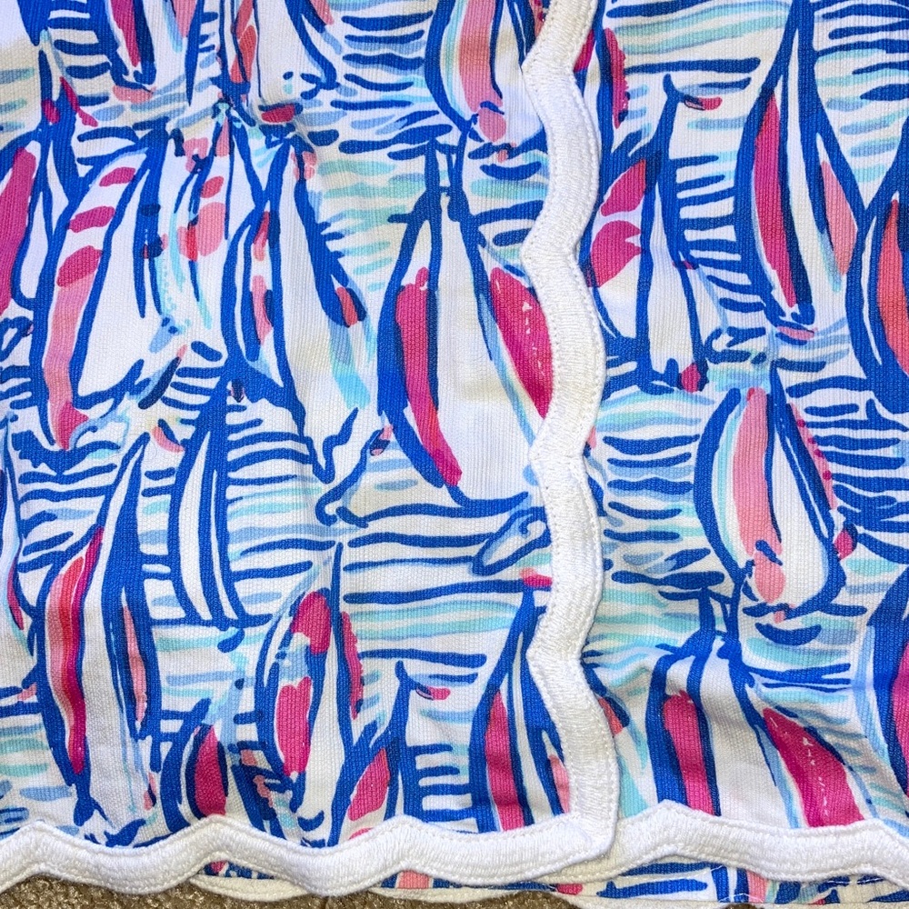 Lilly Pulitzer Michelina Skort Eliza Glisten In The Sun 4 Blue White Vacation - Picture 9 of 16